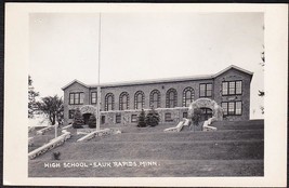 Sauk Rapids Minnesota Rppc Photo Postcard   High School - $12.75