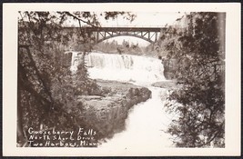 TWO HARBORS MINNESOTA RPPC - Gooseberry Falls &amp; Bridge Photo Postcard - $10.75