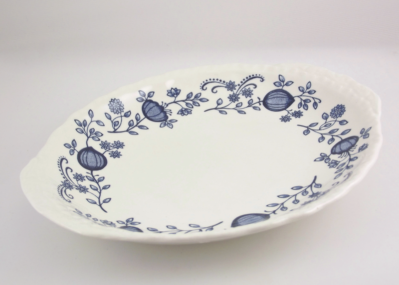 Wedgwood Blue Heritage small oval plate dish made in England Wedgwood