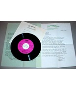 MARCELINE 45 RPM &amp; APOLOGY! - An Open Letter to My Dad - $150.00