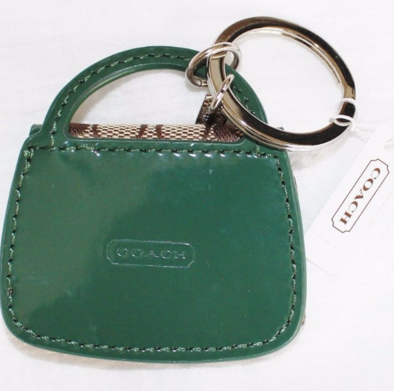 Coach Signature C Khaki Park Handbag Purse Keychain KeyRing coach accessories - Key Chains ...