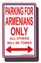 Armenia Parking Sign - $11.94