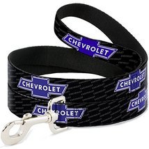 Dog Leash Chevy Bowtie Repeat Text 4 Feet Long 1.0&quot; Wide - $6.95
