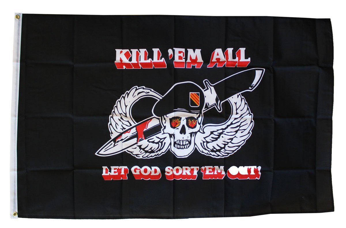 Kill 'em All  3'X5' Polyester Flag  Banners / Flags