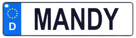 Mandy license plate thumb200