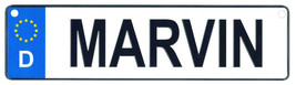 Marvin - European License Plate (Germany) - $9.00