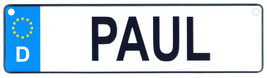 Paul - European License Plate (Germany) - $9.00