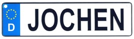 Jochen - European License Plate (Germany) - $9.00