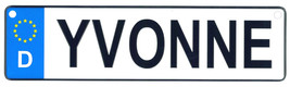Yvonne license plate thumb200