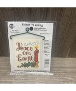 Peace On Earth Candle 3638 Stitch N Hang Christmas cross stitch ornament... - $4.50