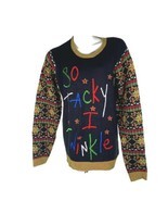 Jolly Sweaters So Tacky I Twinkle Medium Ugly Christmas Sweater - $29.74