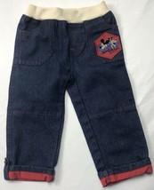 Mickey Mouse Denim Blue Jeans Sz 9 M Patch Red Disney NWT - $13.63