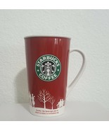 Starbucks 2006 Holiday Winter  Red, &amp; White Tall Coffee Mug Cup 16 oz - $16.88
