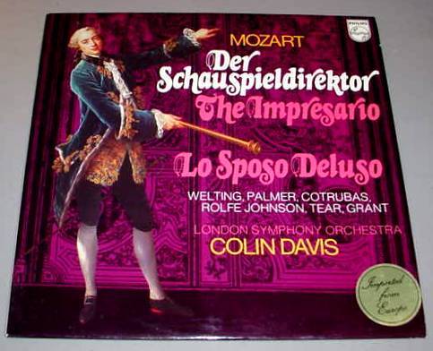 MOZART IMPRESARIO / LO SPOSO DELUSO LP - Colin Davis - Records