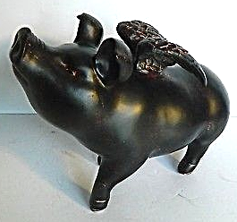 Rustic Ceramic Flying Pig Good Luck Pig And 50 Similar Items