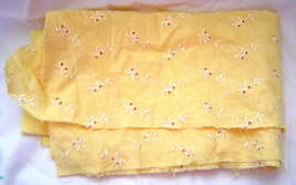 Pale Yellow Islet Cotton Fabric Remnant - $14.99