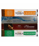 Orkay Vedika Incense Sticks Agarbatti VARIETY MIX Pack of 4X15 Grams Eac... - $10.88