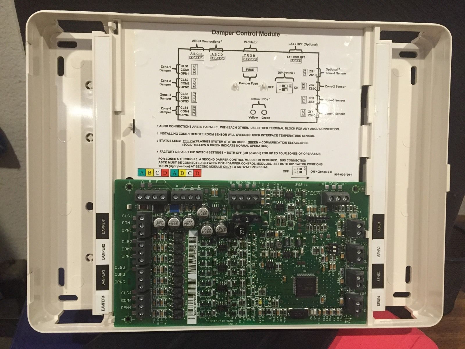 Carrier SYSTXCC4ZC01 damper control Module SYSTXBB4ZC01 Furnaces