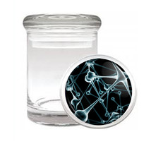 Dna D2 Odorless Air Tight Medical Glass Jar Container Molecule Genetic Code - $12.95