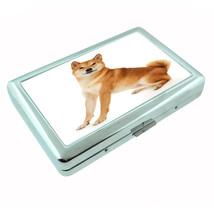 Dog shiba inu 02 Metal Silver Cigarette Case - $15.95