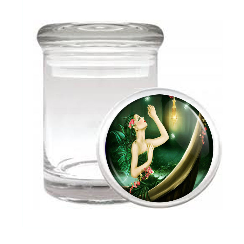 MERMAID D5 ODORLESS AIR TIGHT MEDICAL GLASS JAR CONTAINER MYTHOLOGICAL CREATURE