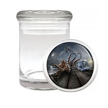 Gigantic Octopus D11 Odorless Air Tight Medical Glass Jar Container Sea Kraken - $12.95