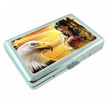 Indian Native American Metal Silver Cigarette Case D9 Tribes Tent Wid West - $15.95