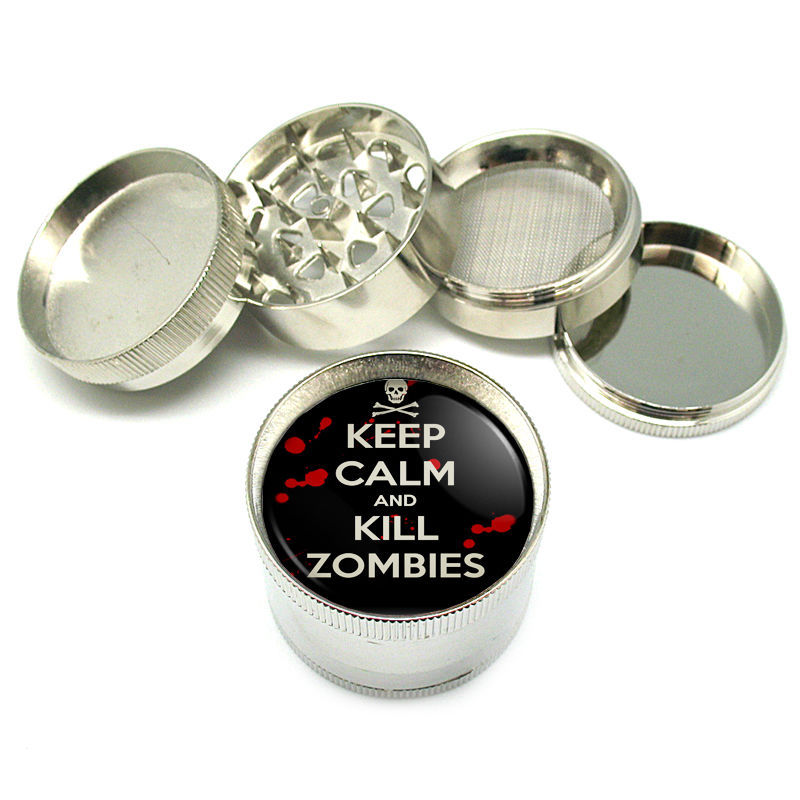 KEEP CALM AND KILL ZOMBIES Metal Grinder 4 PC 2" D-019 - $16.95