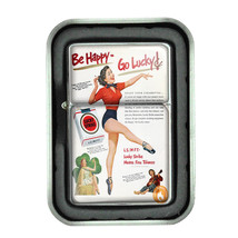 Lucky Strike Oil Lighter With Case Vintage Cigarette Smoking Ad Classic Logo D12 - $13.95
