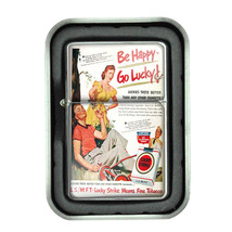 Lucky Strike Oil Lighter With Case Vintage Cigarette Smoking Ad Classic Logo D1 - $13.95