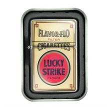 Lucky Strike Oil Lighter With Case Vintage Cigarette Smoking Ad Classic Logo D60 - $13.95