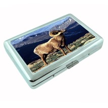 Ram Metal Silver Cigarette Case D1 Bighorn Sheep Mountain Animal - $15.95