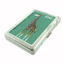 Retro Giraffe European Zoo D 158 Cigarette Case Built in Lighter Metal W... - $17.95