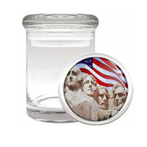 Vintage American Flag D9 Odorless Air Tight Medical Glass Jar Container Usa - $12.95