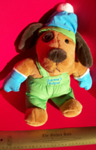 DanDee Plush Toy Puppy Dan Dee Christmas Holiday Dog Stuffed Animal Santa Helper - $9.49