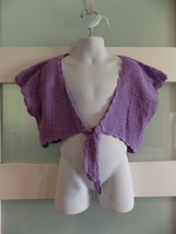 Disney Shrug Sweater Purple Sparkle Short Sleeve Size L (10/12) Girl&#39;s EUC - $22.00