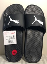 Nwt Puma Authentic Cool Cat Sport Women's Black White Slip On Slides Sandals 10 - $28.04