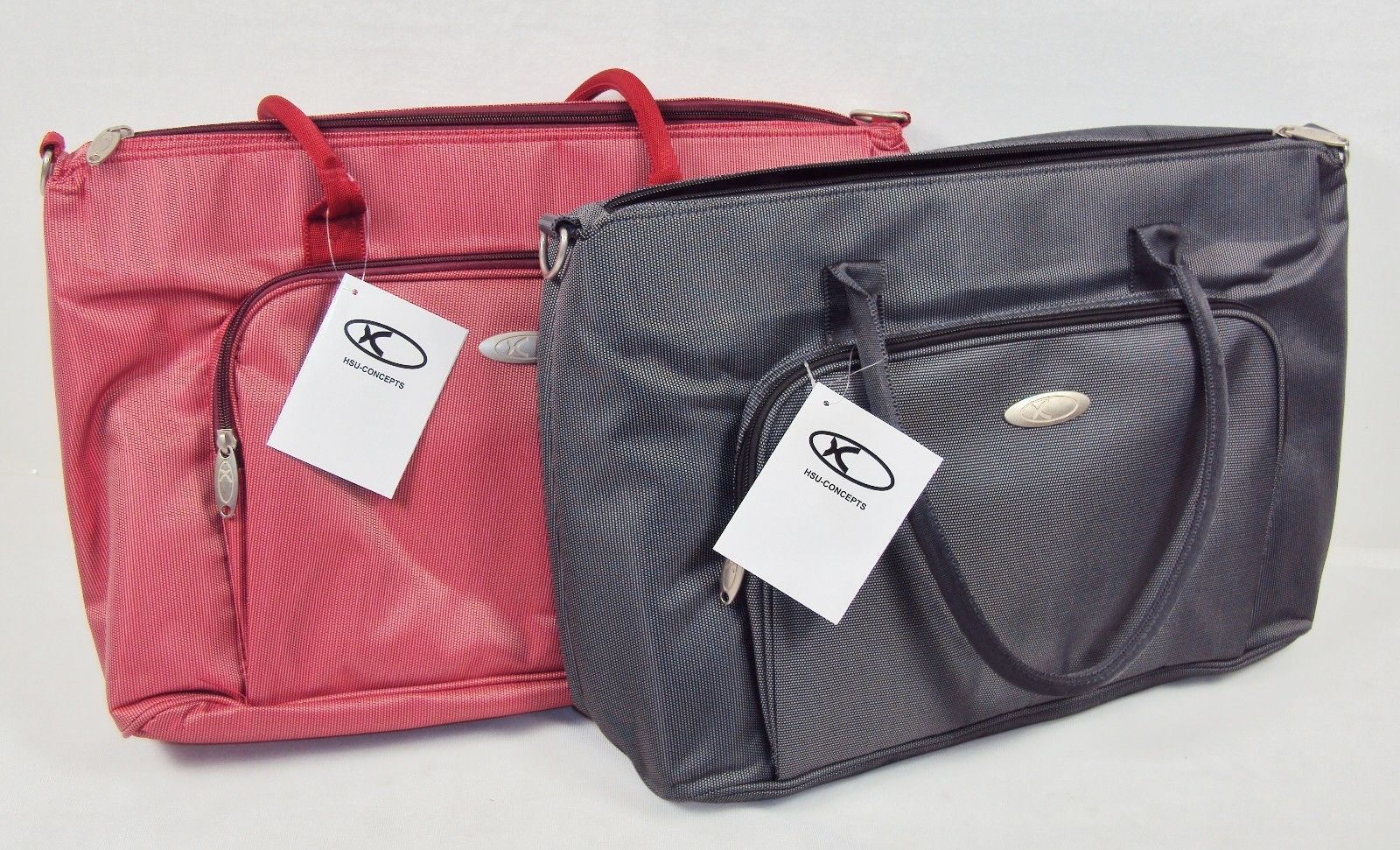 Travel Tote/Briefcase ~ Airline Under Seat Bag, Polyester Pink or Gray ~ LT201 - Women's Bags 