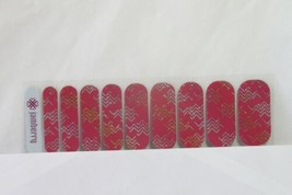 Jamberry Nail Wrap 1/2 Sheet (New) Holographic Design On Red - $8.60