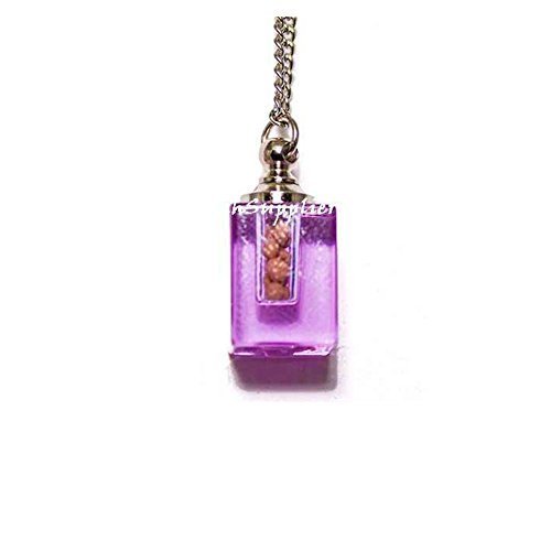 Faith Mustard Seed Necklace Purple Square Shaped