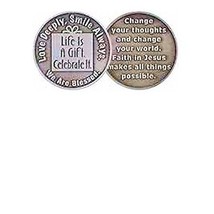 Coins - Words to Live By - Life Is a Gift with Jesus Set of 3 coins Pewter - $9.78