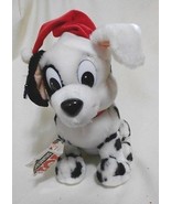 Xmas New Walt Disney 101 Dalmatians Santa Dog Stuffed Animal 9&quot; - $18.66