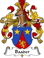Baader Family Crest / Coat of Arms JPG or PDF Image Download