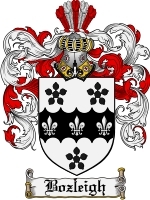 Bozleigh Family Crest / Coat of Arms JPG or PDF Image Download