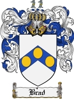 Brad Family Crest / Coat of Arms JPG or PDF Image Download