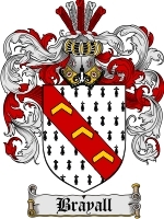 Brayall Family Crest / Coat of Arms JPG or PDF Image Download