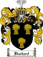 Burkerd Family Crest / Coat of Arms JPG or PDF Image Download