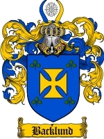 Backlund Family Crest / Coat of Arms JPG or PDF Image Download