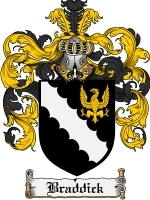 Braddick Family Crest / Coat of Arms JPG or PDF Image Download