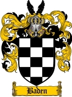 Baden Family Crest / Coat of Arms JPG or PDF Image Download